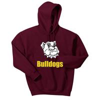 Adult Unisex - Bulldogs Pullover Hooded Sweatshirt - Maroon