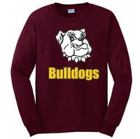 Adult Unisex - Bulldogs Long Sleeve T-Shirt - Maroon