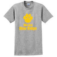 Adult Unisex - Paw Print T-shirt - Sport Grey