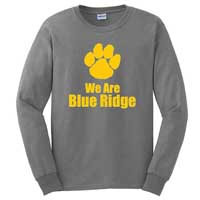 Adult Unisex - Paw Print Long Sleeve T-Shirt - Sport Grey