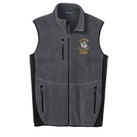 STAFF - Men's Full-Zip Fleece Vest - Charcoal Heather