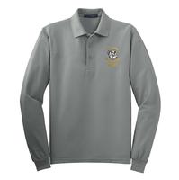 STAFF - Men's Long Sleeve Silk Touch Polo - Cool Grey