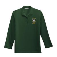 STAFF - Ladies Silk Touch Long Sleeve Polo - Dark Green