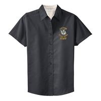 STAFF - Ladies Short Sleeve Easy Care Dress Shirt - Classic Navy
