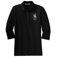 STAFF - Ladies Silk Touch 3/4-Sleeve Polo - Black