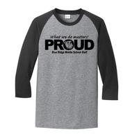 STAFF Unisex - Proud 71 Baseball Shirt - Athletic Heather/Black