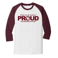 STAFF Unisex - Proud 71 Baseball Shirt - White/Maroon